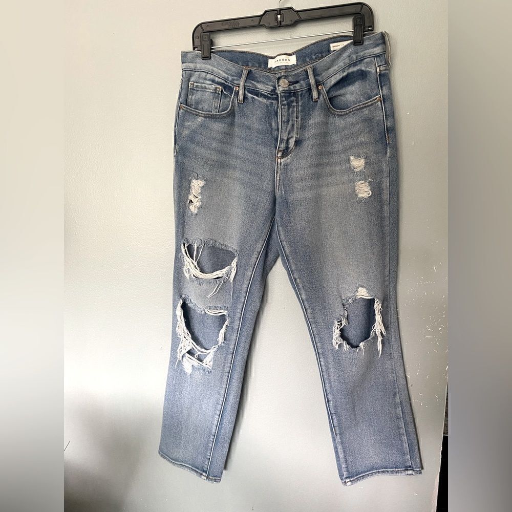 Pacsun Boyfriend Jeans Destroyed Button Fly 28